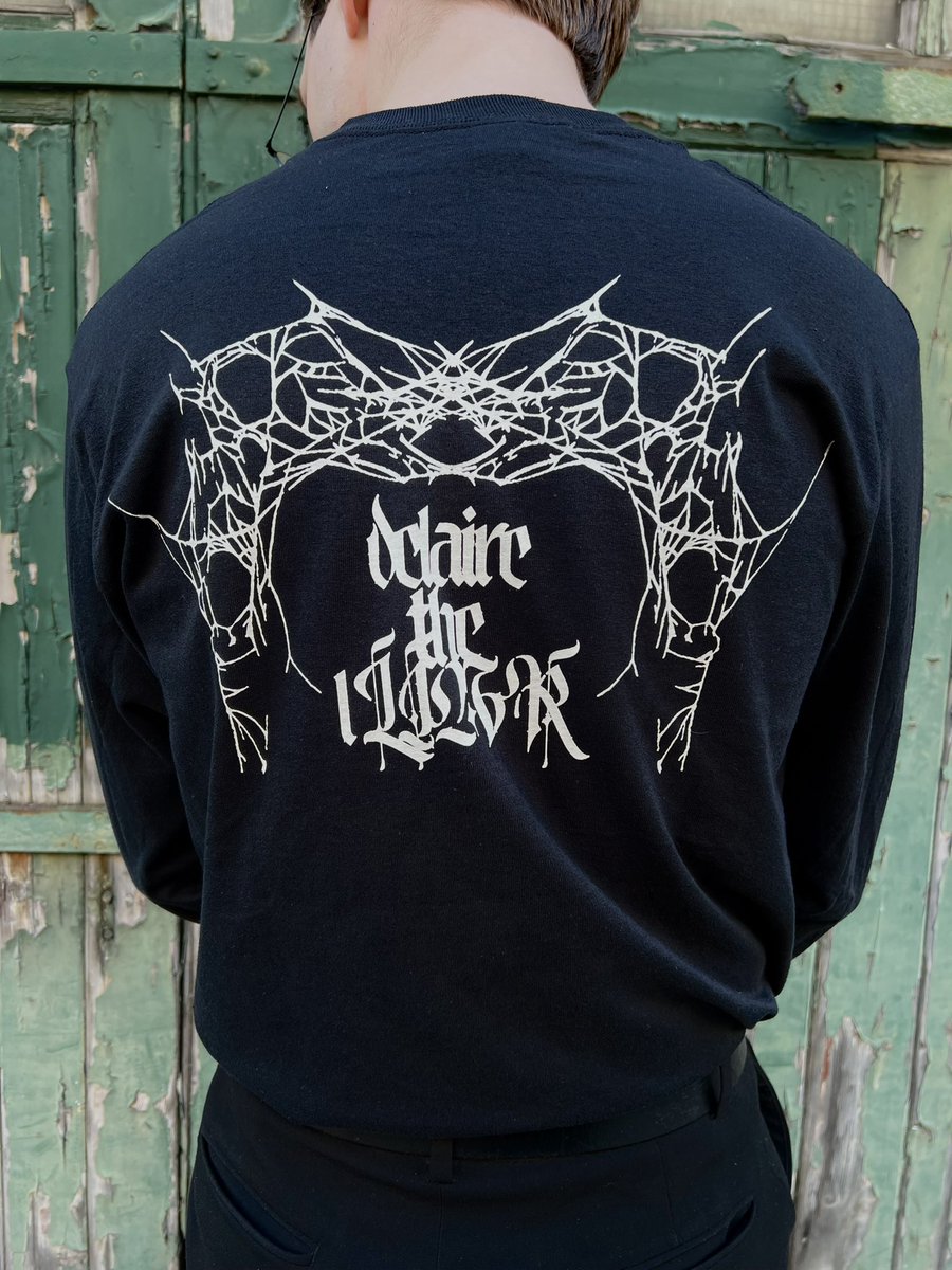 through the coming dark new longsleeves available now via bigcartel 🔗 delairetheliar.bigcartel.com/product/bloodl… limited stock available, move fast x