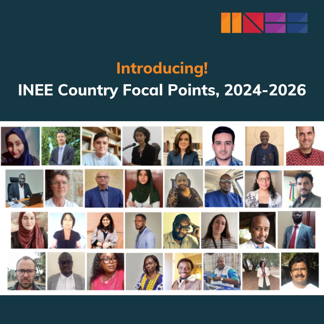 🌐 Introducing! New INEE Country Focal Points, 2024-2026. The CFPs represent the geographic & linguistic diversity of the broader network and promote the values, priorities, and activities of INEE at a country level. Learn more➡️inee.org/blog/introduci…