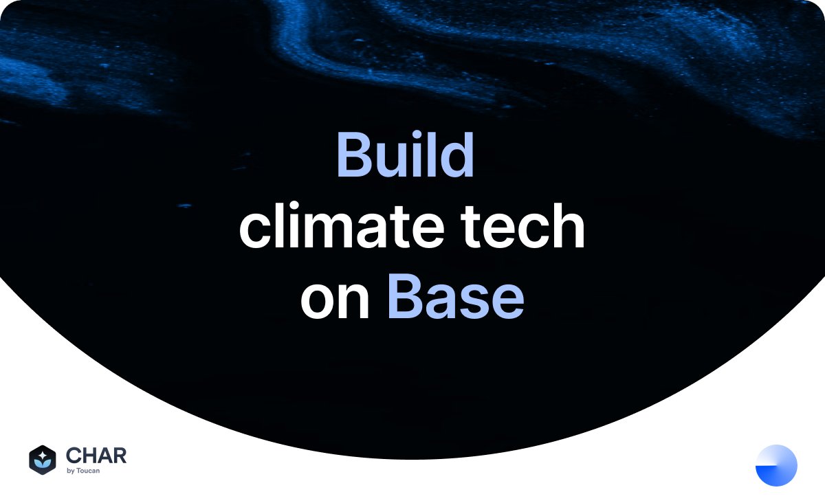 Are you #based yet? Use #CHAR - high-integrity, tokenized biochar carbon credits - to build onchain applications that help scale ⬆️, gamify 🎮, incentivize💰, and measure climate action📊 on the @base network. More info: blog.toucan.earth/climate-action…