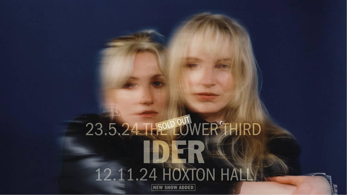 New show added! @weareider play @HoxtonHall in November 💫 🎫 On sale now: ticketweb.uk/event/ider-hox… @lowerthirdsoho is now *SOLD OUT*