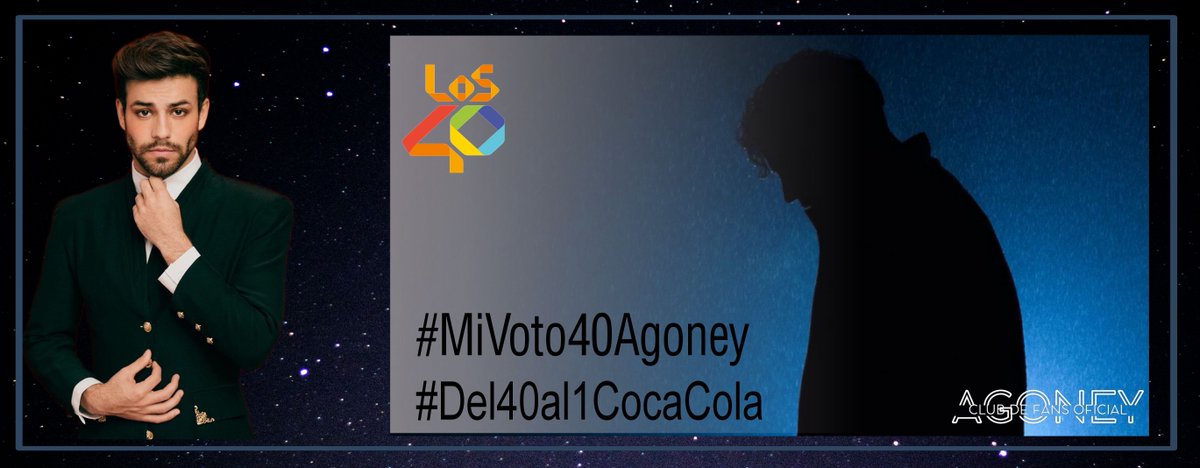 🔴 Ya tenemos aquí el nuevo tema y debe sonar en la emisora ¡Qué vean nuestro apoyo!

◾ Haz RT y deja tu voto en el hilo
◾ Sigue la radio @Los40 @Del40al1_es

⚡ Propongo #Tormenta de Agoney como candidato #Del40al1CocaCola #MiVoto40Agoney #MiVoto40