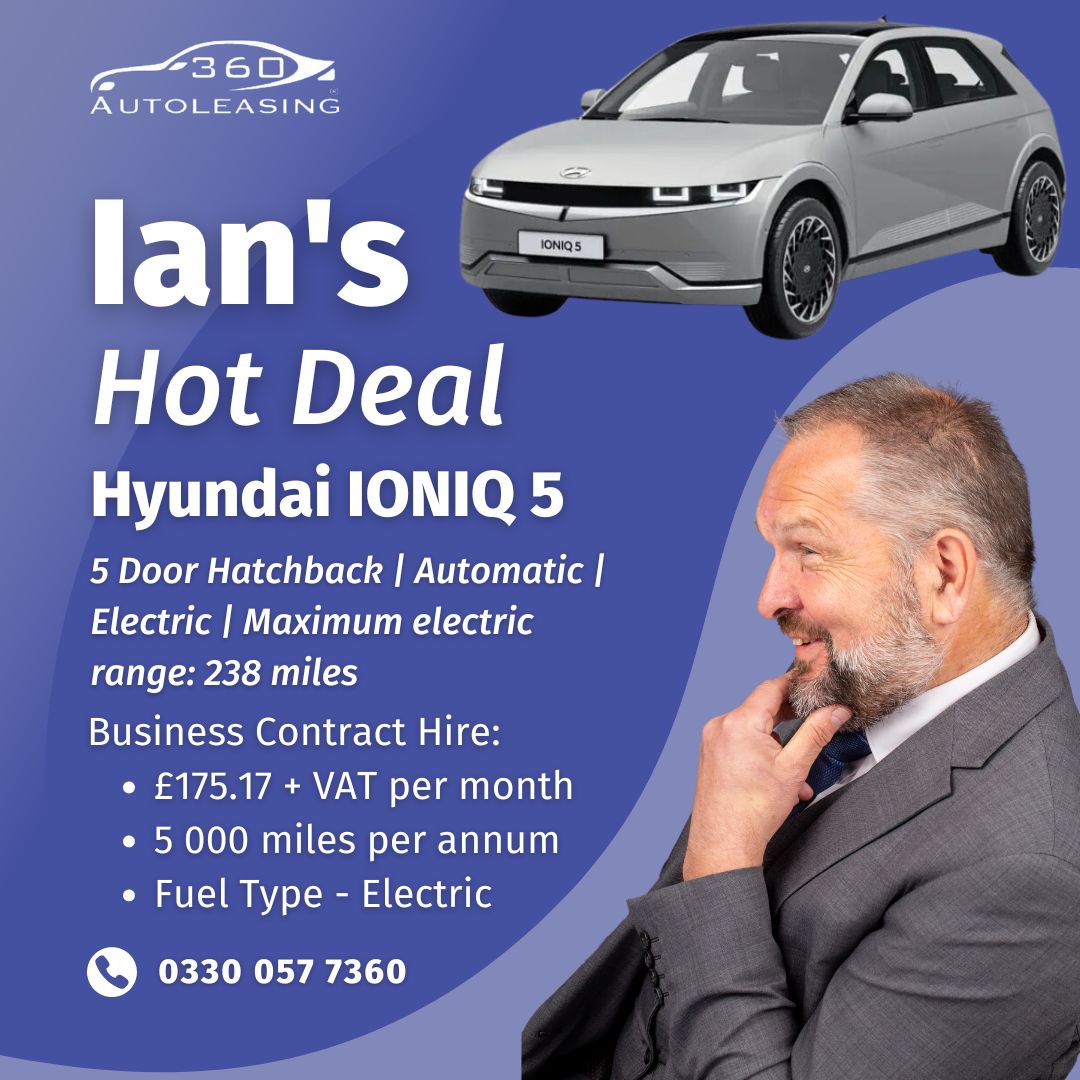 Introducing Ian's latest hot deal! ⬇️  

🔥 Hyundai IONIQ 5⚡️   

Get in touch to secure this offer:  
📞 0330 057 7360 
💬 eastmidlands@360autoleasing.co.uk 
🔎 360autoleasing-eastmidlands.co.uk 

#hyundai #HyundaiIONIQ #IONIQ5 #EV #electricvehicles #vehicleleasing