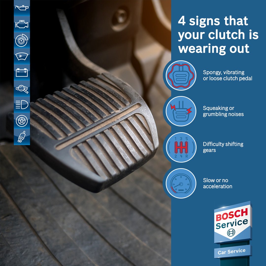 Bosch_Secunda's tweet image. Struggling to change gears? Hearing a grumbling sound when using your clutch?
If you experience any of these signs, book your appointment today! Let us help you get back on the road safely.
#LikeABosch #ExpierenceTheBoschDifference
#ClutchRepair