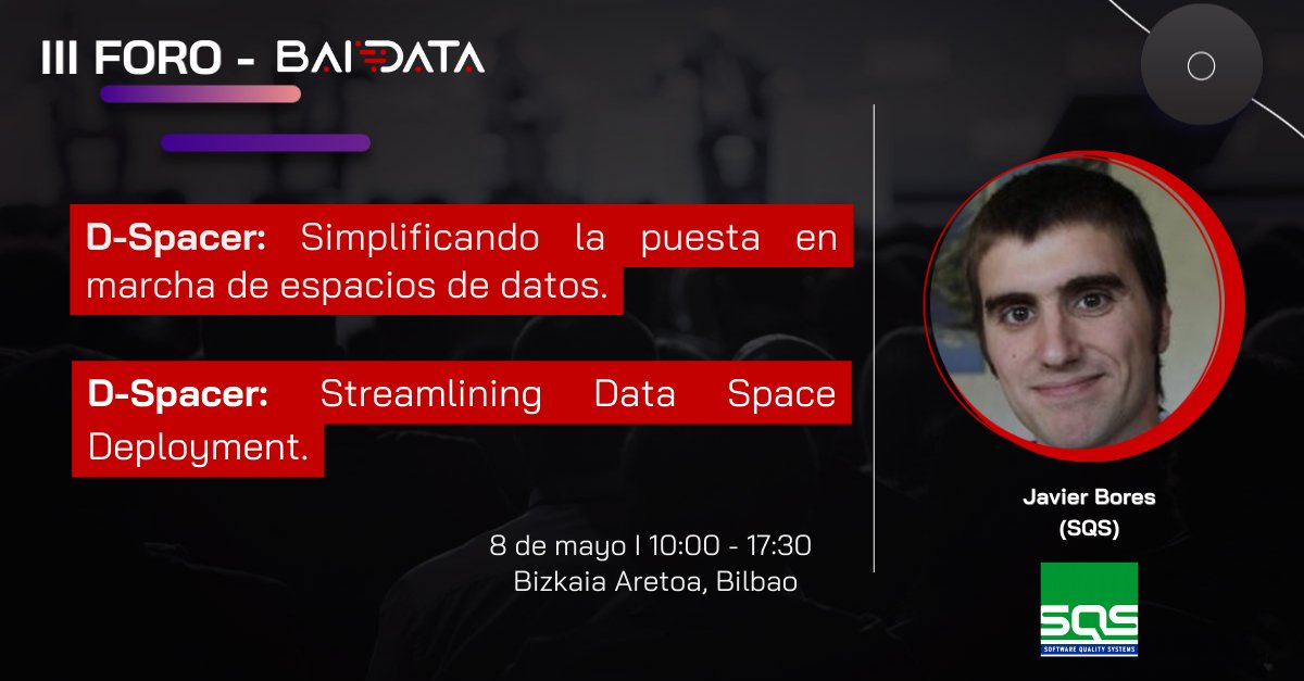 baidata_idsa's tweet image. 👉🏼 @javibo13 de @sqsspain nos presenta el #espaciodedatos D-Spacer.

#DSpacer es un espacio de datos gestionado - en la nube - para poder poder compartir datos de forma rápida y segura. ¡Descúbrelo en el #ForoBAIDATA!

✍🏼bit.ly/4beeG6G
📅8 Mayo
📍Bizkaia Aretoa, Bilbao