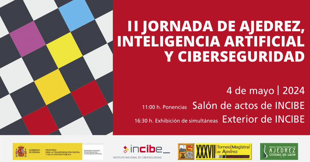 ⏳ Ya falta menos para la II Jornada de #AjedrezCiberseguro ♟️, organizada junto con @ajedrezleon en nuestras instalaciones de #LeónEsp 📍. 

¡Te esperamos el próximo 4 de mayo 📅!

📢 Recuerda que la entrada es libre hasta completar aforo.

👉 Más info: …-ciberseguridad.advancedchessleon.com