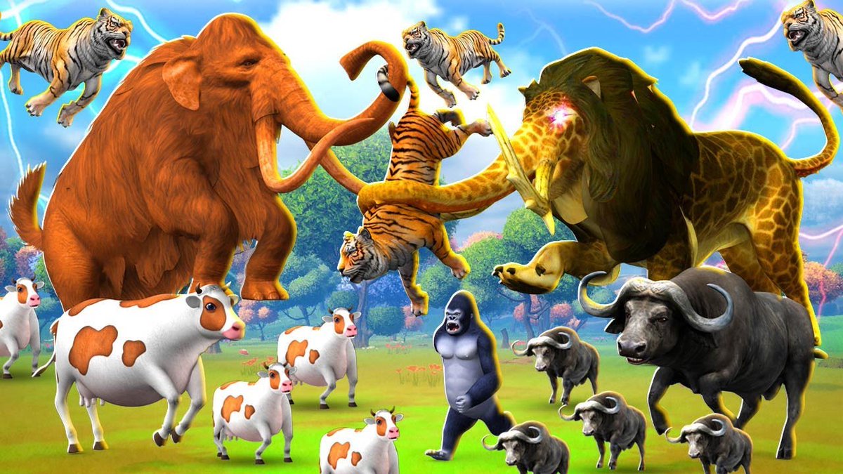 ARBS Prehistoric Animals Saved by Woolly Mammoth | Animal Revolt Battle Simulator Elephant Monkey
youtu.be/_JQ7fNKT0fc?si…
#animalrevolt #animalrevoltbattlesimulator
