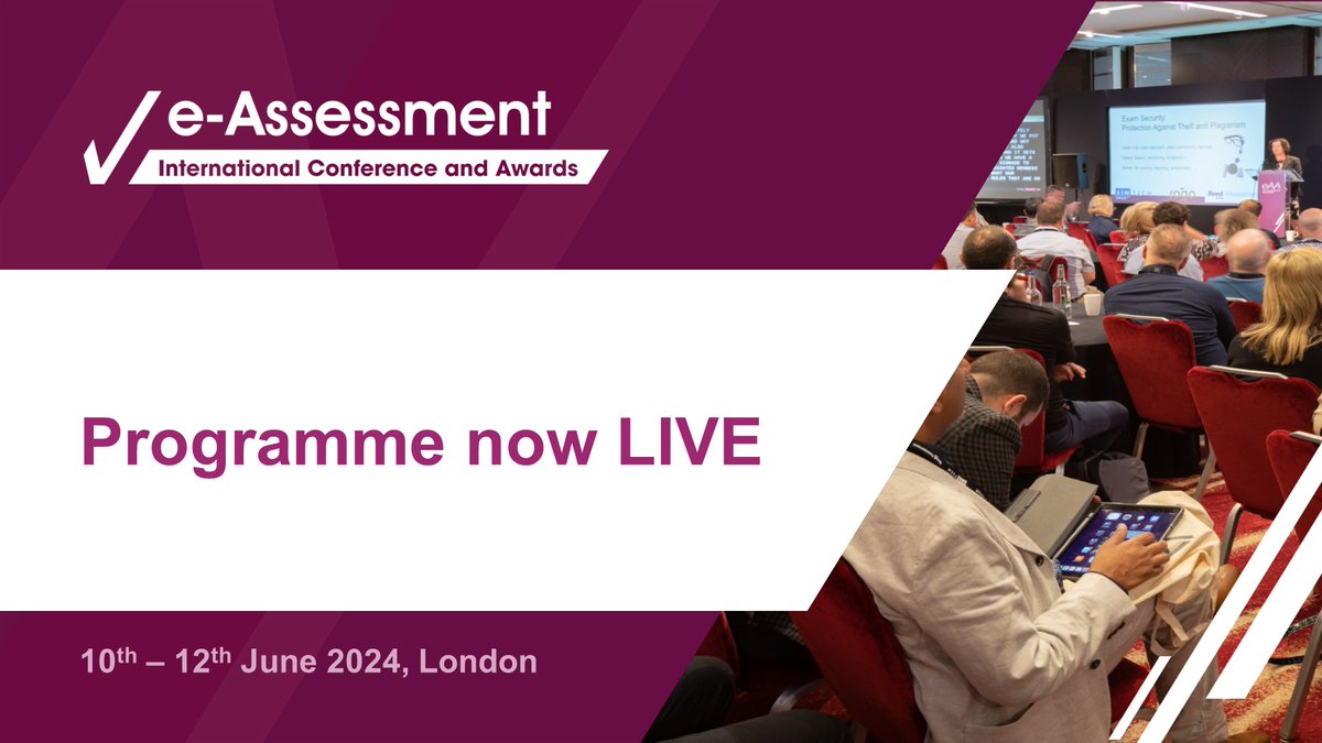 🚀 Exciting News! The programme for the International e-Assessment Conference is now live 🎉 Join us on 10th-12th June for cutting-edge discussions, interactive sessions, and unparalleled networking opportunities Early Bird ticket sales end soon conference2024.e-assessment.com/2024/en/page/a… #eAAConf24