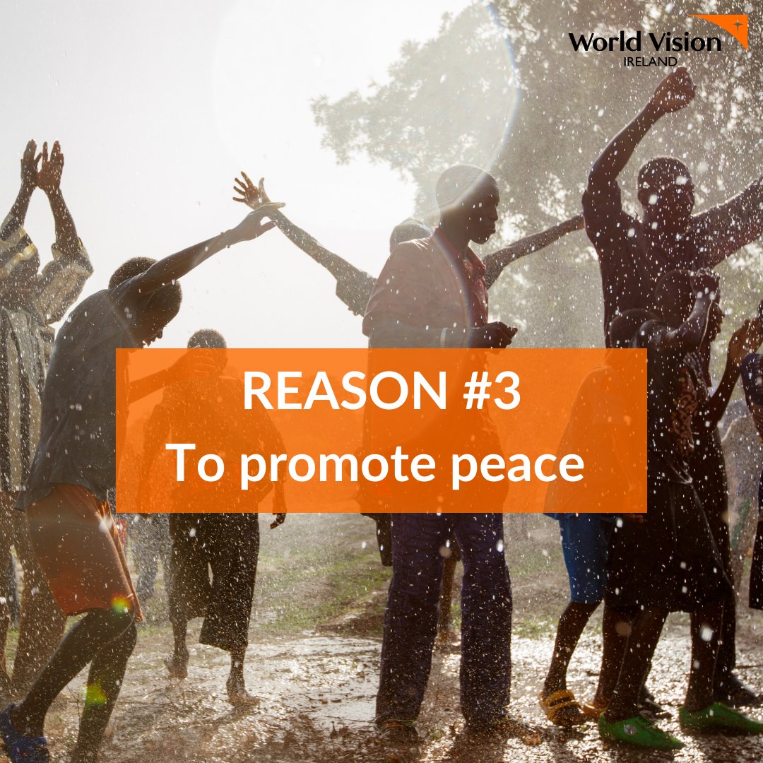 Reason #3 to join our #Global 6KforWater 💧 June 17 – June 23: To promote peace and stability by bringing safe water to communities in fragile contexts.

#SignUp today: worldvision.ie/forms/global-6…

#waterforpeace #worldvision