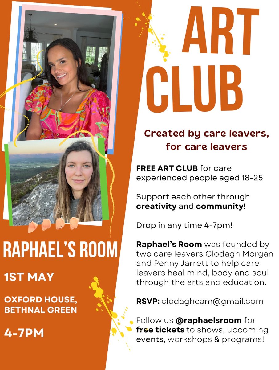 Free art club 🎨✨ tmrw for CEP at the amazing Oxford House, in Bethnal Green! Join us for some fun, creativity and community!! We are upping the ante this summer so please give us a follow on Instagram &amp; keep your eyes peeled 👀 for our upcoming workshops!✨ <a href="/PennyBelle_9/">Penny Jarrett</a>