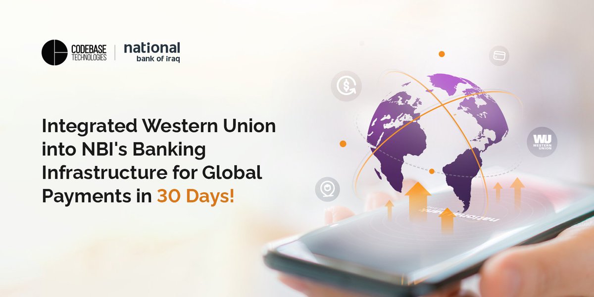 Congratulations to our partner @CapitalBankJo and its subsidiary bank, @NBIraq ! We at Codebase Technologies are proud of this accomplishment and honored to have been part of the journey. 

#CodebaseTechnologies #Digibanc #NBI #WesternUnion #Banking #DigitalBanking