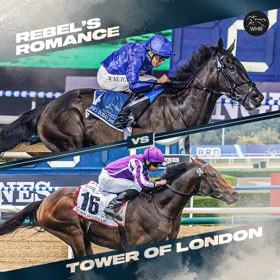 💥 What a clash! 💥 @RacingDubai winners REBEL'S ROMANCE and TOWER OF LONDON are both entered for the G1 Champions & Chater Cup on May 26th. #HKRacing