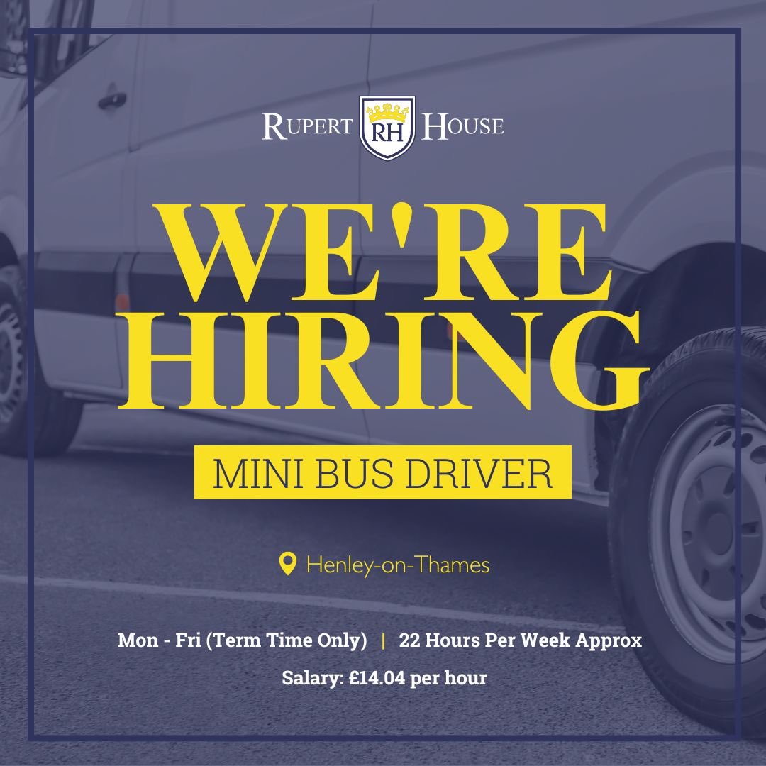 Are you a skilled and reliable driver with a passion for ensuring the safety and wellbeing of children? We are looking for a dedicated Minibus Driver to join our team. Find out more: ruperthouse.org/contact/job-va… 🚎 #minibusdriver #henleyonthames