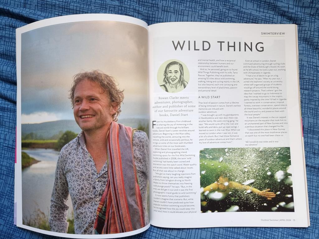 Here's another article from @outdoor_swimmer April 24 that I'm delighted we published. Rowan Clarke' interview with Daniel Start, founder of Wild Things Publishing.