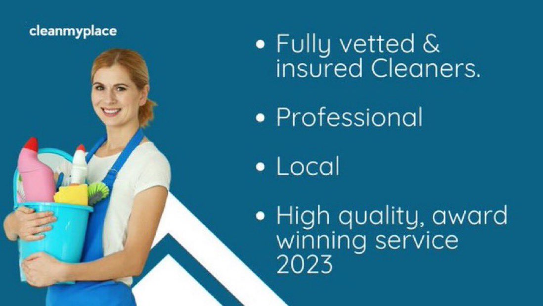 CleanMyPlace cleaners are fully vetted, insured, local, professional & reliable. 

The quality of our service saw us awarded the title of 'Best House Cleaning Company South Wales 2023' 🏆

#TuesdayMotivaton  #SouthWales  #House #Cleaning #Cardiff #Penarth #Barry #Bridgend