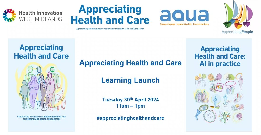 Great to see so many people at our book launch today! #AppreciatingHealthandCare Our very own Andrea McGuinness is chairing the event, where we'll hear from authors and case study contributors. We'll also find out how we can all embed Appreciative Inquiry in our organisations.