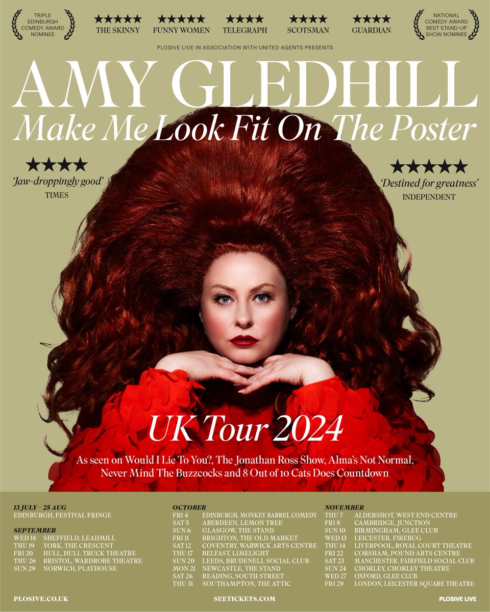 Two incredible shows announced today both @FirebugBar, to go on sale on Thursday. Rhys Nicholson: Huge Big Party Congratulations 25th Sept Amy Gledhill: Make Me Look Fit On The Poster 13th Nov Ticket links will appear at our linktree posted in our bio