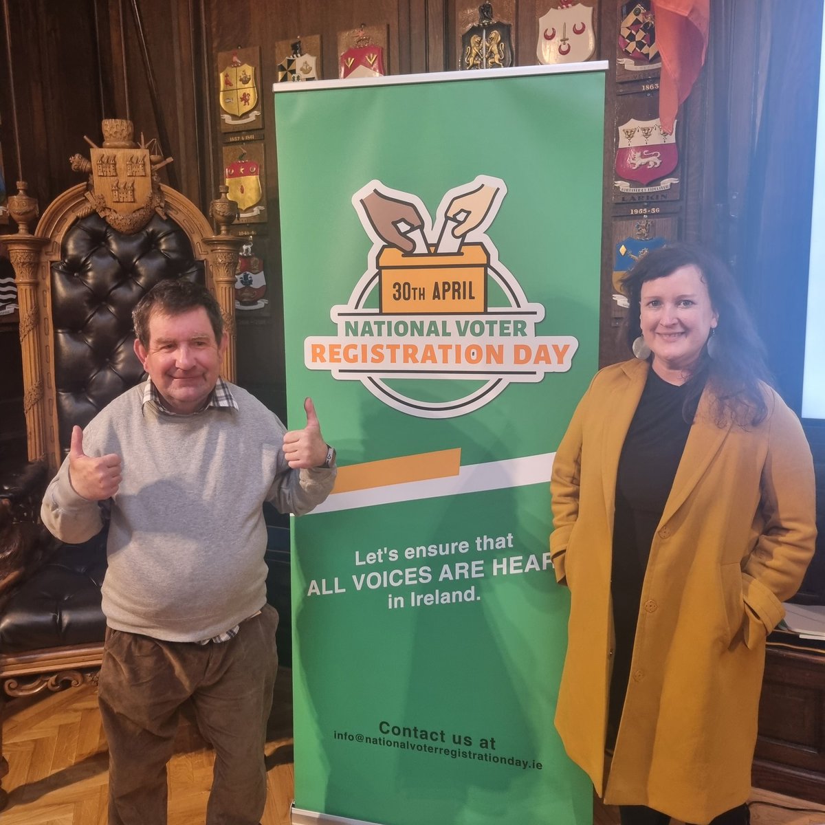 Delighted to be at the launch of the national voter registration day at the Mansion House. Paul will talk about the barriers people with intellectual disabilities face in using their vote and the solutions ; accessible information and training.