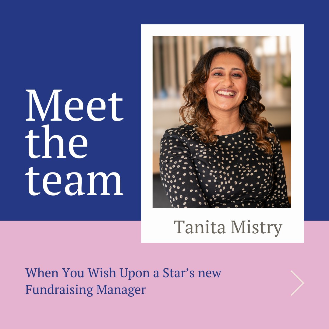 Meet the Team!

We're thrilled to welcome Tanita Mistry, our Fundraising
Manager, to When You Wish Upon a Star. Learn more about her journey with us
since joining in January: lnkd.in/ewMRegHC

#corporatecharitypartners #charityoftheyear #fundraising #charity #fundraisers