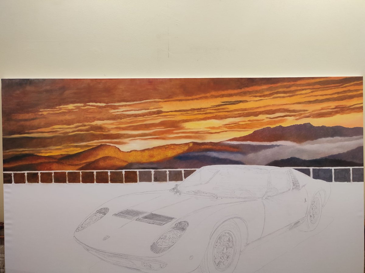 In progress...
🖼️Lamborghini Miura 1967
📏210x140cm
🎨Oil on Canvas

👉🏻radovanovic.art
👉🏻info@radovanovic.art

#artist #radovanovic #art #oiloncanvas #lamborghini #beautiful #miura #oilpainting #artwork #artworks #artoftheday @lamborghini @elettralamborghini @afrojack