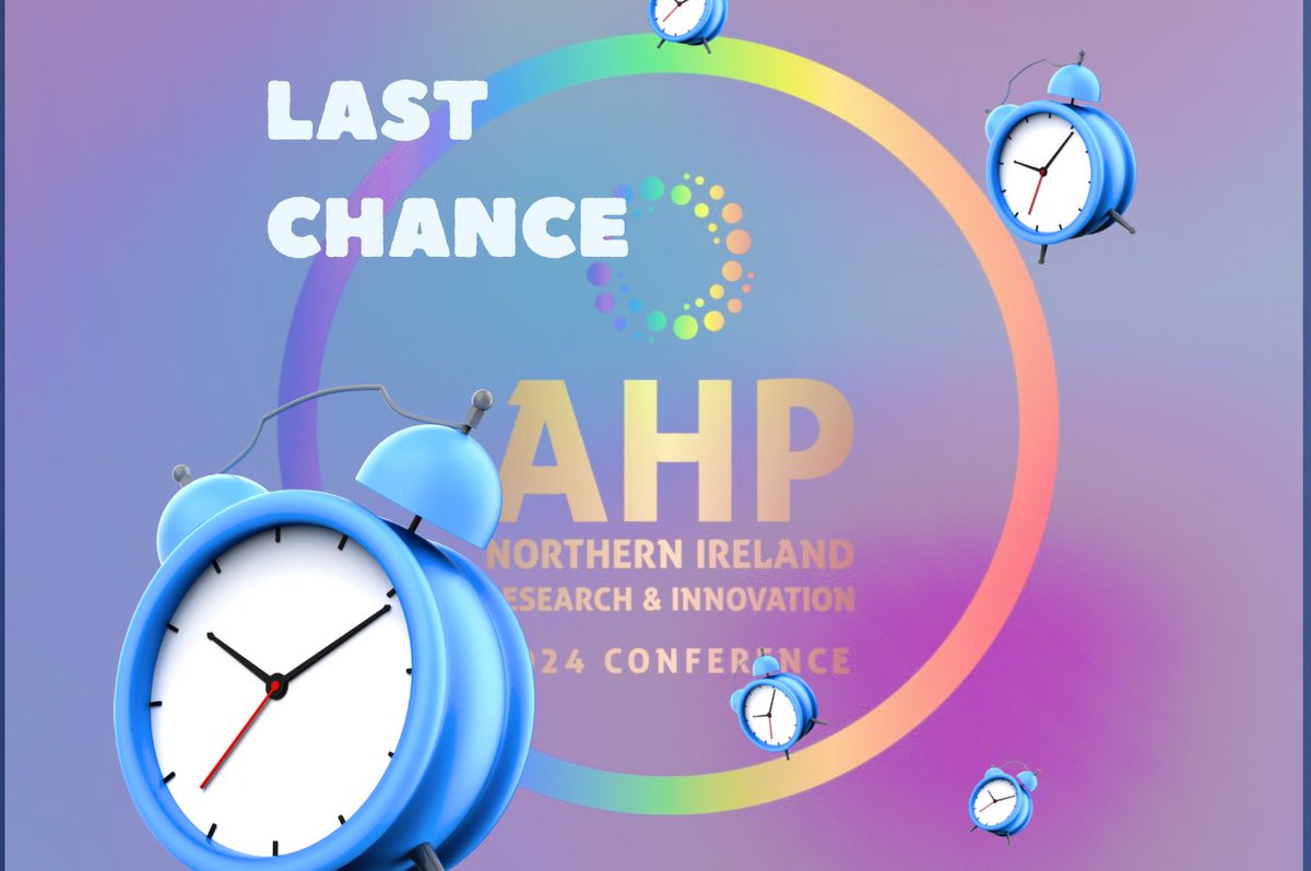 📣last chance to submit your abstracts for the AHPNI RESEARCH & INNOVATION CONFERENCE. Submission closes 1st May @OfficialCAHPR @publichealthni