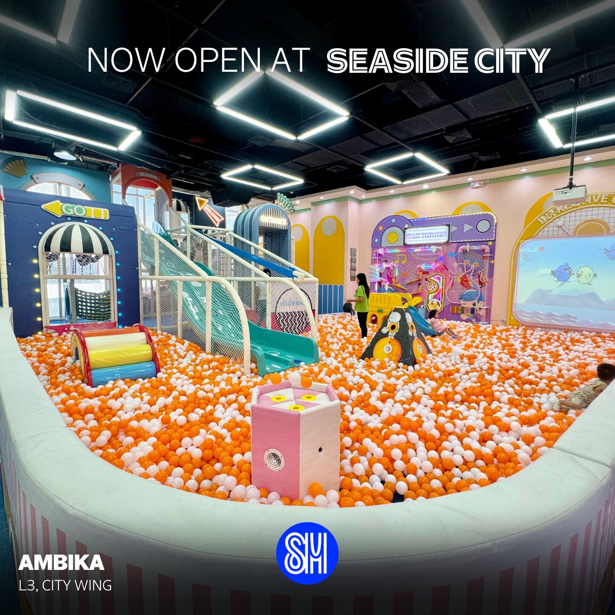 ✨ What's New at Seaside City ✨ Let the adventure begin as Ambika is now open to spark joy and ignite imaginations! Gather the #SuperKids and come play, explore, and make memories with Ambika! 🌈🎪 📍Third Level, City Wing #EverythingsHereAtSM #AWorldOfExperienceAtSM