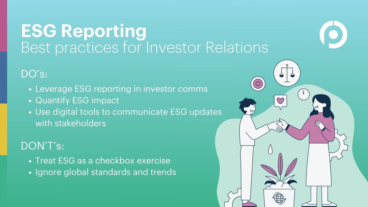 🌍 The Do’s and Don’t’s of ESG reporting – Best practices for Investor Relations 🌟

Staying ahead means adopting a proactive and transparent approach to ESG reporting. 

Ready to future-proof your investor relations? Learn how: hubs.li/Q02vtV880

#ESG #InvestorRelations