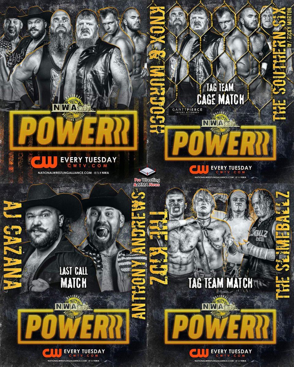 Full card for today's #NWAPowerrr