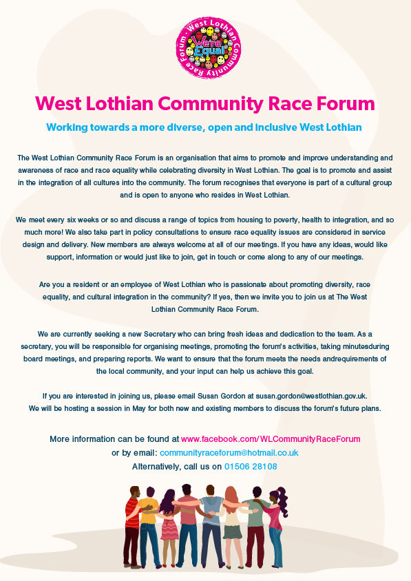 Interested in race awareness across the ⁦@LoveWestLothian⁩ communities. A great opportunity to be part of the leadership team where you can learn, build valuable skills and contribute meaningfully in making West Lothian a place where people love to live, work & study.👇🏾👇🏽👇🏻