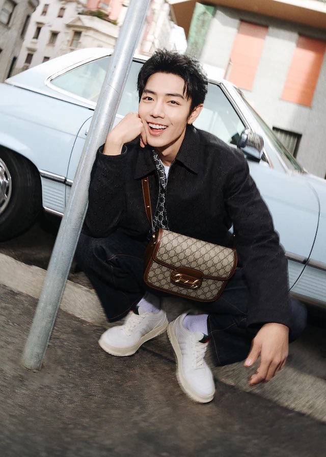 @gucci The new campaign features are invigorating classic. GBA Xiao Zhan is looking vibrant and handsome in #GucciHorsebit1955 and #GucciReWeb 
#XiaoZhan ❤️