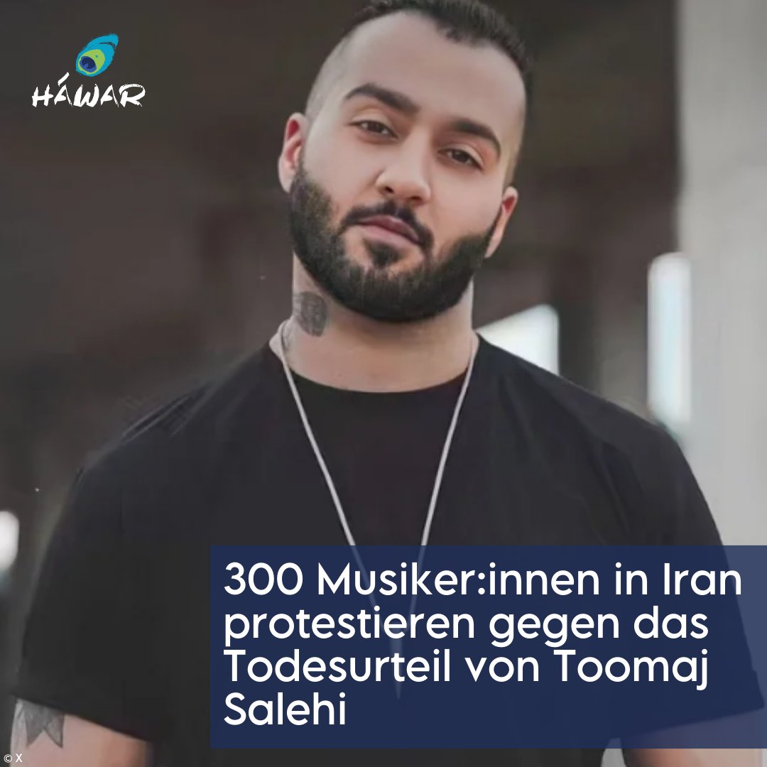 Mehr als 300 Musiker:innen in #Iran haben ein Statement veröffentlicht und protestieren gegen das Todesurteil für den Rapper #ToomajSalehi. Sie fordern seine Freilassung sowie die Freilassung aller inhaftierten Musiker:innen.