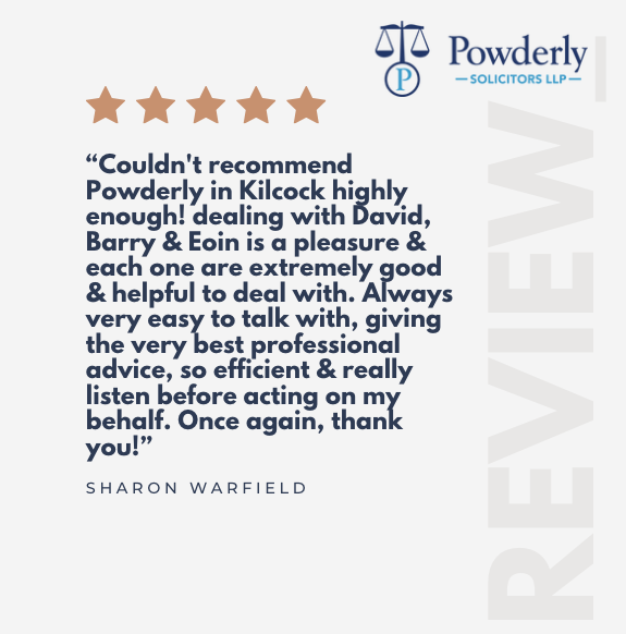 Huge thank you to Sharon Warfield for your wonderful 5 Star Review on Google for Powderly Solicitors. Delighted you're happy with our service & proud to share your comments #CustomerExperience #irishlawyer #legalservices #legaladvice See more reviews here: bit.ly/3OV31y5