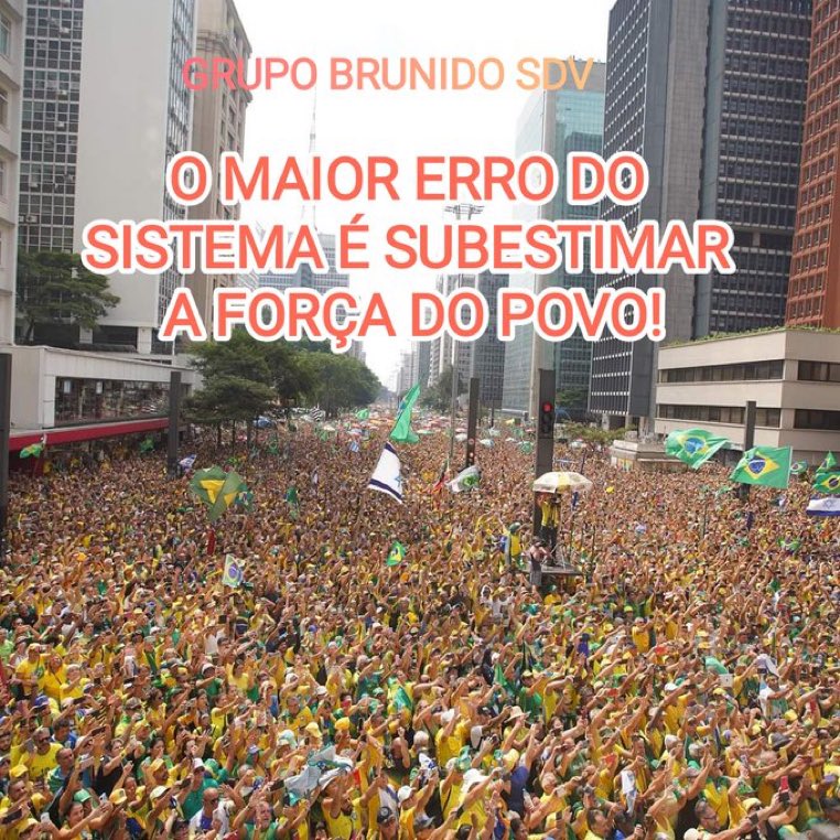 #BRUNIDOSDV🇧🇷 🫵O MAIOR ERRO DO SISTEMA É SUBESTIMAR A FORÇA DO POVO!✊ @LaFenix61 @fatimalima8 @Nuu0204 @ADMsBRLIVRE @IreteSouza @solmanzonubile @nev2026 @MarcelodeMarco2 @jurasotero @LucenaAmarildo @vanice_a @alvesmimar3