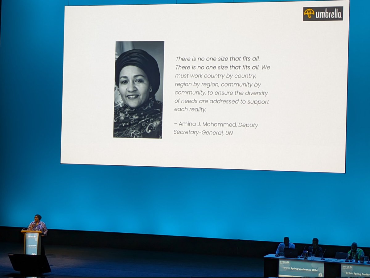 'We must work region by region, community by community, to ensure the diversity of needs are addressed to support each reality' - @AminaJMohammed's quote mentioned in the great talk delivered by Jara Phattey for @UmbrellaHealth. - #BHIVA24 @BritishHIVAssoc