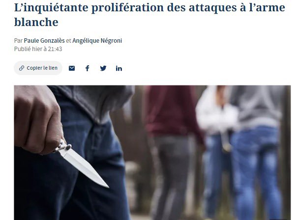 Dans la rue, nous croisons tous les jours des personnes armées d'un couteau. Le drame à #Chateauroux où le jeune #Matisse a perdu la vie en est le dernier exemple🙏 L'ensauvagement de notre pays n'est pas une fatalité: il faut tout faire pour reprendre le contrôle! Vite 🇫🇷