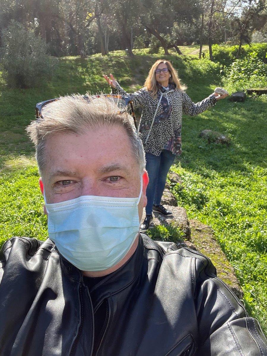 daveg's tweet image. We are about to double the knowledge of Ancient Greece and Rome via AI scanning and the very first results are astounding. A record of Plato's last night and his place of burial in the Academy, which now sits in a non prosperous neighborhood in outer Athens. Here is a picture of…