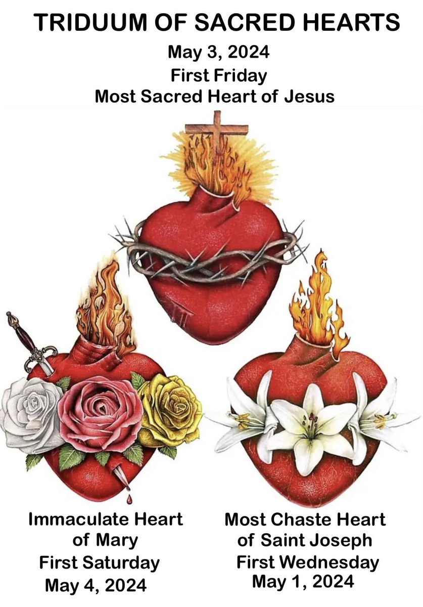 #firstfriday #firstsaturday #firstwednesday #catholic #catholicchurch #catholicfaith #catholicfaithdefenders #jesus #mary #joseph #sacredheart #immaculateheartofmary #mostchasteheartofstjoseph