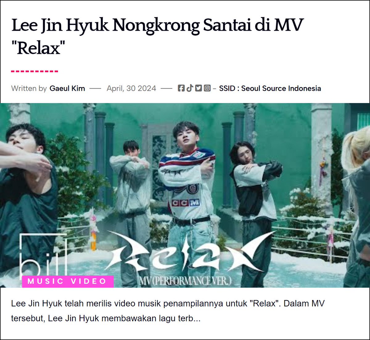 #LeeJinHyuk
#Relax
#NewQuestJungle
#Comeback
Baca: seoulsourceid.rf.gd/lee-jin-hyuk-n…
✨gaeul.rdz