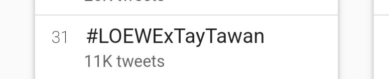 ที่ 11 เทรนด์ไทย 🇹🇭
ที่ 31 เทรนด์อินโด 🇮🇩
#LOEWExTayTawan
#Tawan_V