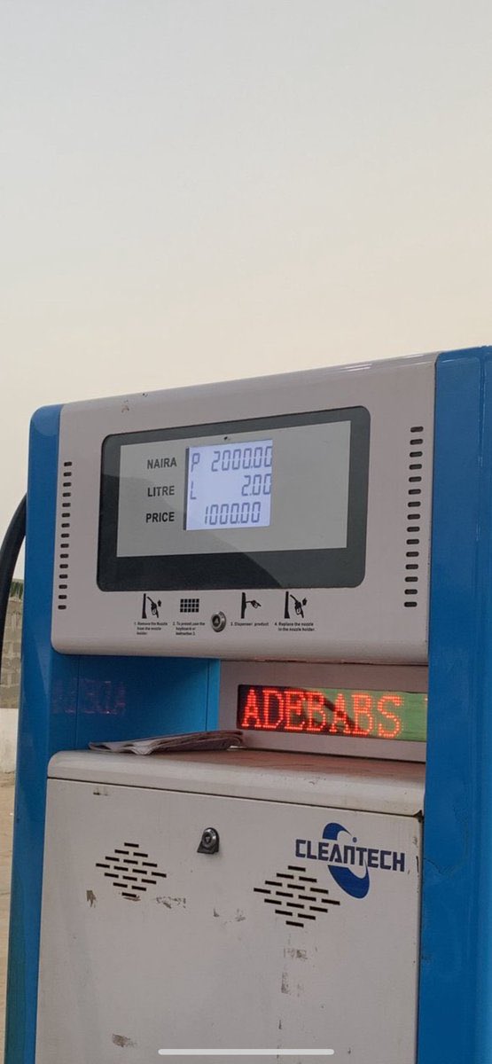 Fuel is now 1000 Naira?😳 If you voted for Tinubu and APC @OfficialAPCNg , E no go better for you and your family.