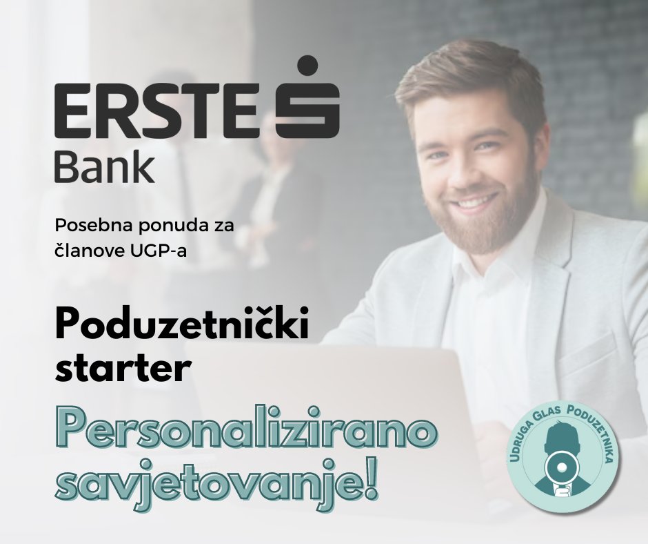 👨‍🏫Pristup besplatnoj online edukaciji koja je dostupna 24 sata dnevno,
💭Personalizirana podrška i savjetovanje pri izradi poslovnog plana,
💰Financiranje vašeg poduzetničkog pothvata.

 Za sve detalje o Erste pogodnostima, posjetite našu web stranicu 🌐👉 bit.ly/44MsJ0r