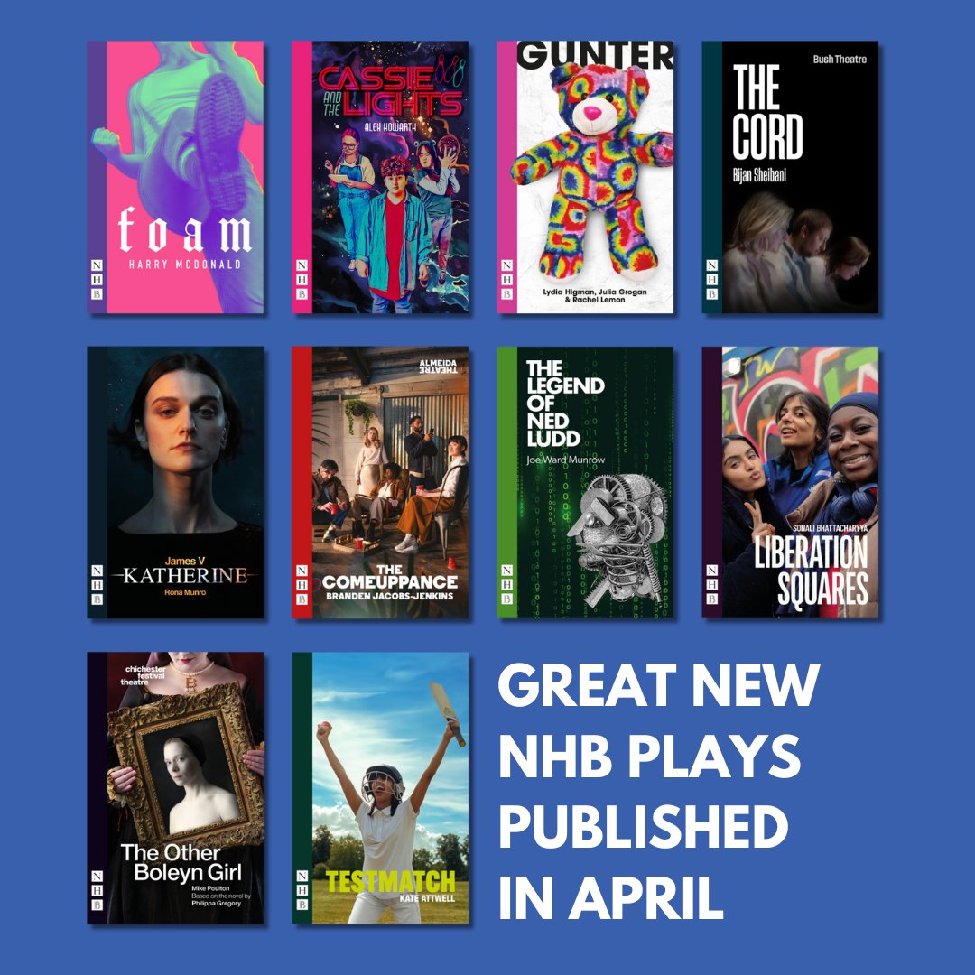 On the final day of April, here's to the ten fantastic new plays we've published this month. Learn more about them – along with the rest of our recent publications – on our website: nickhernbooks.co.uk/new-titles