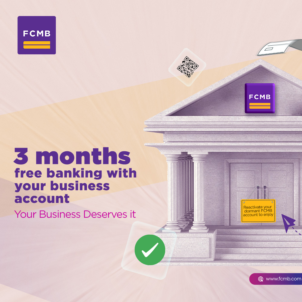 Reactivate your dormant account with FCMB!
Embrace new beginnings and unlock tailored financial opportunities with us by your side. 

Visit any of our branches to reactivate your business account today. 

 #FCMB #MyBankandI #AccountReactivation #BusinessBanking