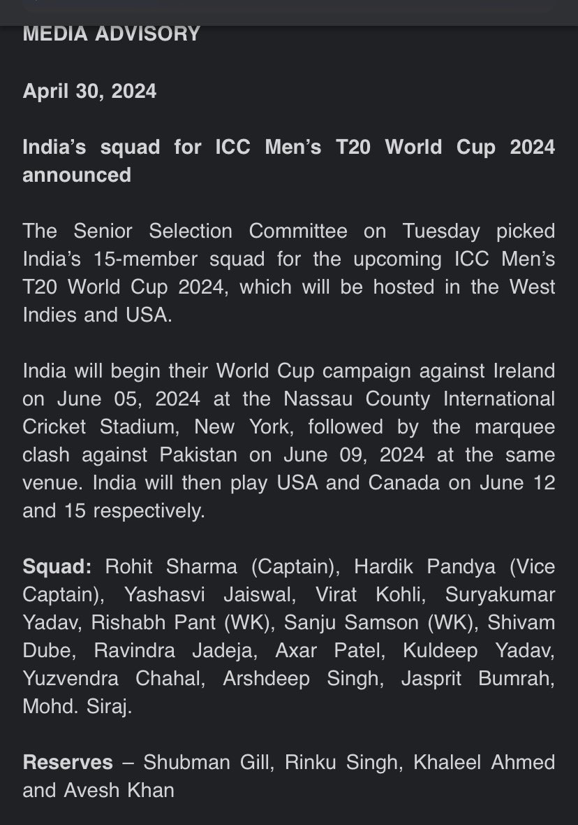 So glad to see selectors made space for Yuzvendra Chahal and Shivam Dube!