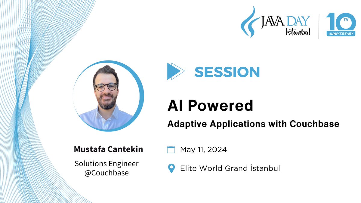 ⚡️Welcome to the era of AI-powered adaptive applications!🤖From chatbots to code generators, #GenerativeAI is revolutionizing app development.

🗓️11 May 
🎙️ Mustafa Cantekin
🎟️javaday.istanbul
