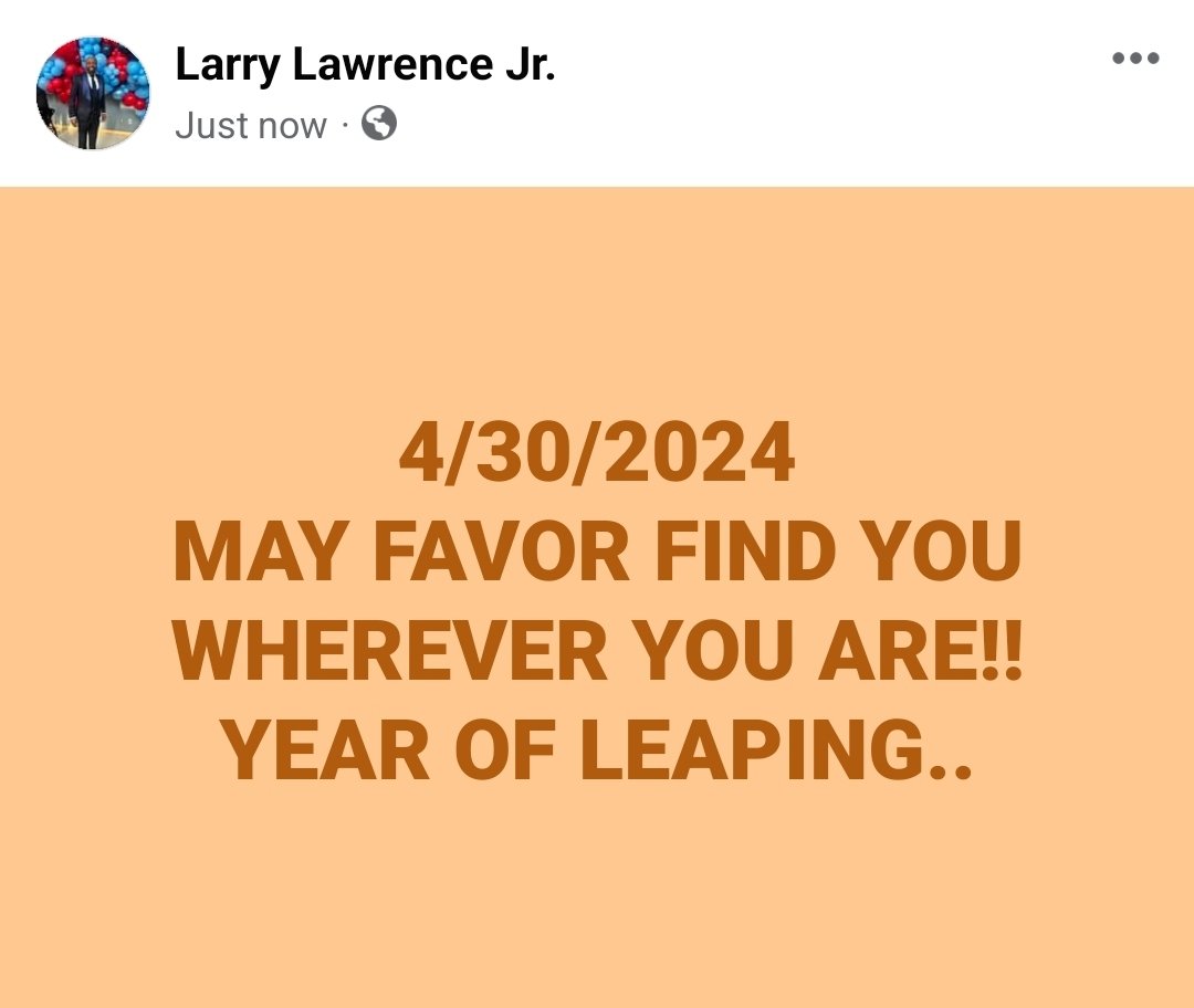 Larry Lawrence Jr (@LarryElderlaw7) on Twitter photo 2024-04-30 10:18:14
