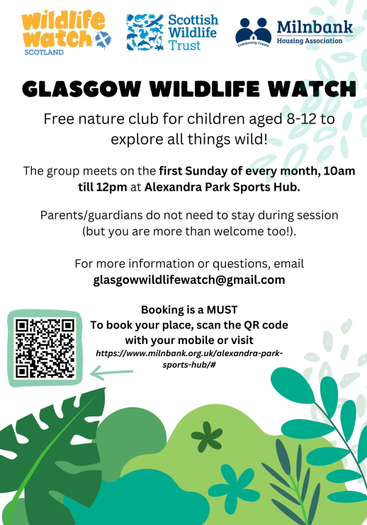 St Denis’ Primary (@st_denis_ps) on Twitter photo Free nature club for children aged 8-12 in Alexandra Park, meeting at <a href="/AllyParkHub/">Alexandra Park Sports Hub Glasgow</a> on the first Sunday of every month.
See flyer below for further information and to book. Free nature club for children aged 8-12 in Alexandra Park, meeting at <a href="/AllyParkHub/">Alexandra Park Sports Hub Glasgow</a> on the first Sunday of every month.
See flyer below for further information and to book.