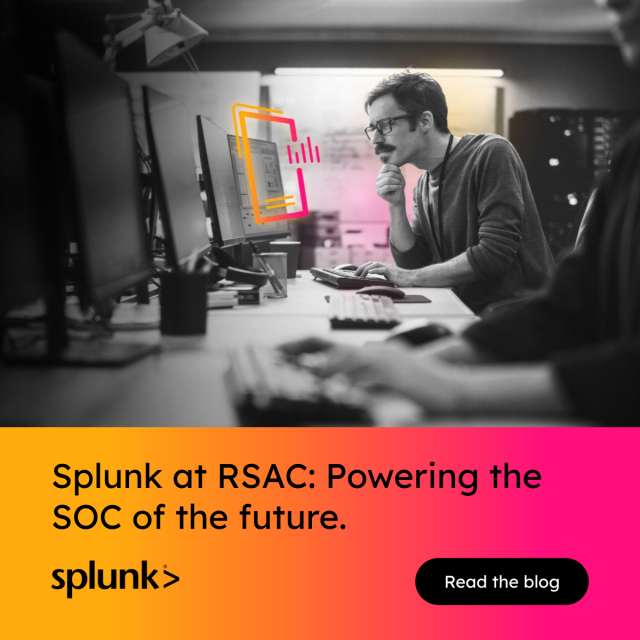 Ready for a #SOC that is resilient and capable of countering not just today's #cyber threats, but also the cyber threats of the future? Visit @splunk at #RSAC 2024 to learn how #SplunkSecurity can help you do just that. bit.ly/3wdVdEi