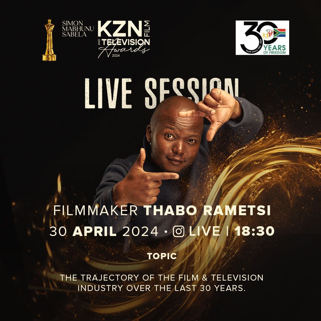 Sibonakude Kumabonakude ne-Bioscope! 🏆

Join us tonight at 18:30 on our IG Live (@kznflim) for a captivating discussion with Thabo Rametsi, a South African filmmaker known for his remarkable work in the industry.

#SSA24
#kznfilmandtelevisionawards
#30yearsofdemocracy