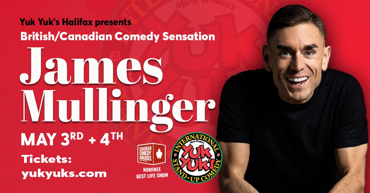 This weekend! Halifax, Nova Scotia! Yuk Yuk's Comedy Club! Friday and Saturday! Can't wait!