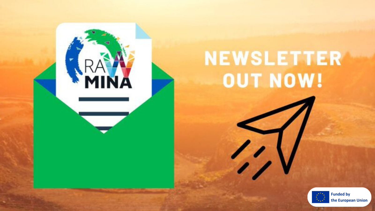 📢 We are excited to announce that the latest #RAWMINA newsletter is now available! 📰 Read all about it here: mailchi.mp/ee7a7f087129/r… #CriticalRawMaterials #Sustainability #MineWaste
